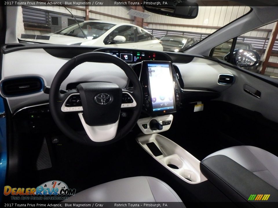 2017 Toyota Prius Prime Advance Blue Magnetism / Gray Photo #8