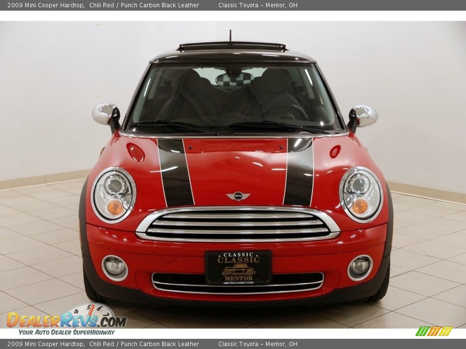 2009 Mini Cooper Hardtop Chili Red / Punch Carbon Black Leather Photo #2