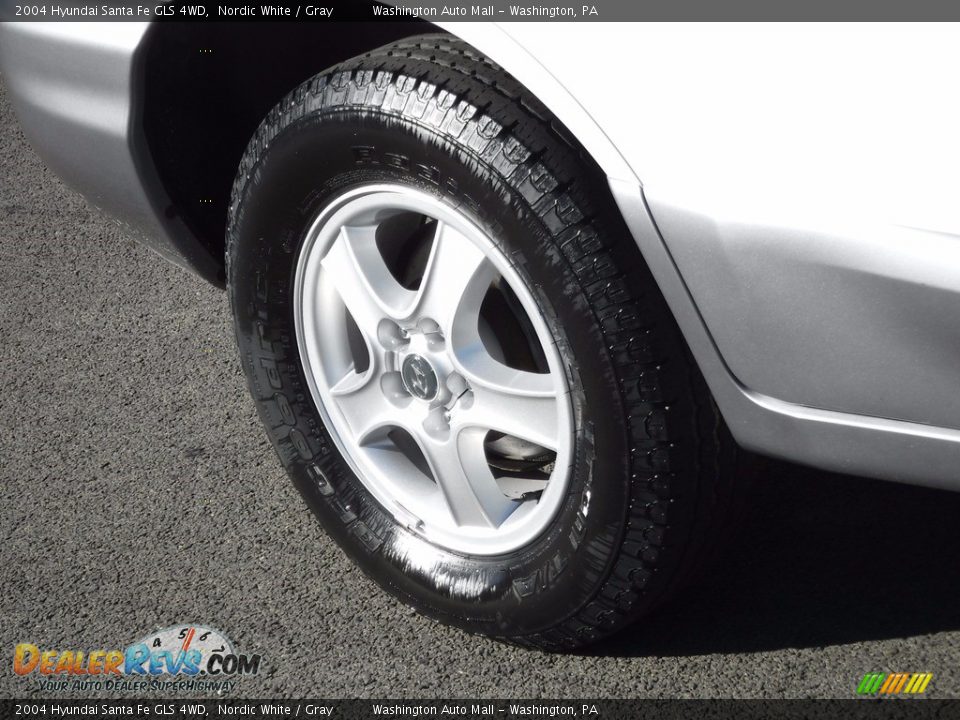 2004 Hyundai Santa Fe GLS 4WD Nordic White / Gray Photo #3