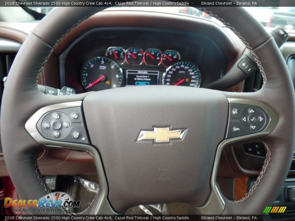 2018 Chevrolet Silverado 1500 High Country Crew Cab 4x4 Steering Wheel Photo #23
