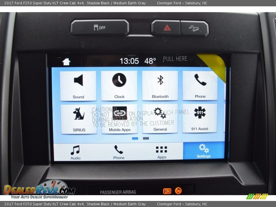 2017 Ford F250 Super Duty XLT Crew Cab 4x4 Shadow Black / Medium Earth Gray Photo #12