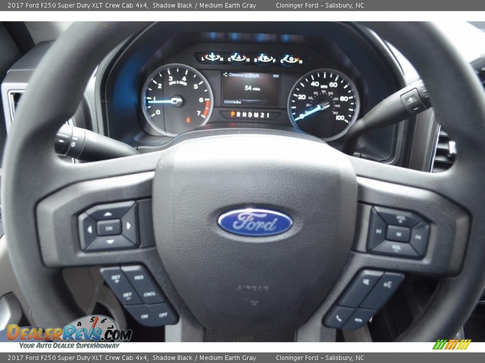 2017 Ford F250 Super Duty XLT Crew Cab 4x4 Shadow Black / Medium Earth Gray Photo #19