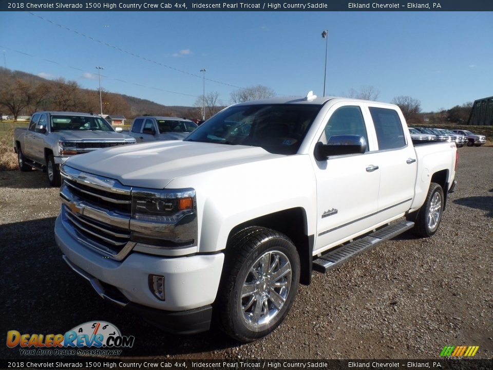 2018 Chevrolet Silverado 1500 High Country Crew Cab 4x4 Iridescent Pearl Tricoat / High Country Saddle Photo #2
