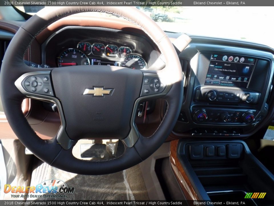 2018 Chevrolet Silverado 1500 High Country Crew Cab 4x4 Iridescent Pearl Tricoat / High Country Saddle Photo #22