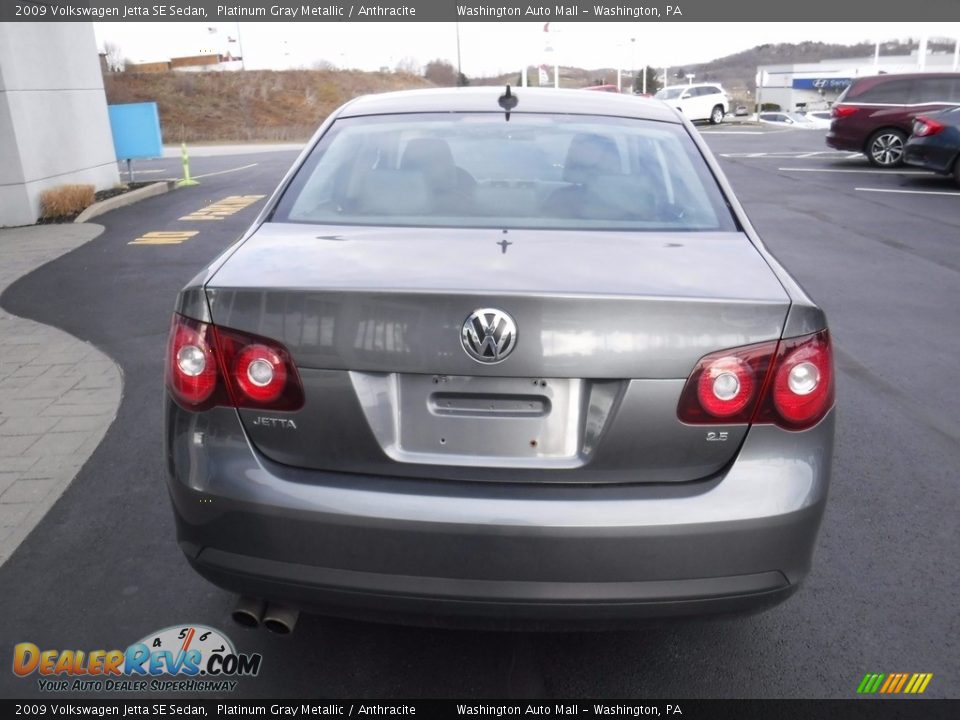 2009 Volkswagen Jetta SE Sedan Platinum Gray Metallic / Anthracite Photo #8