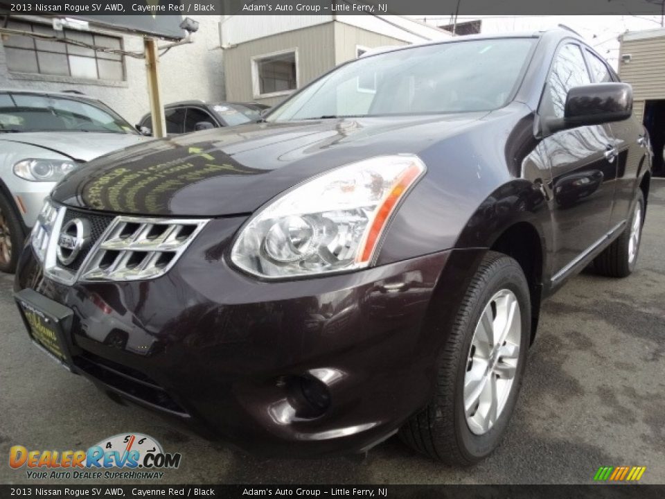 2013 Nissan Rogue SV AWD Cayenne Red / Black Photo #4