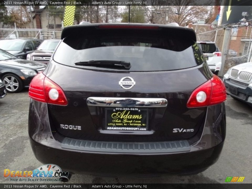 2013 Nissan Rogue SV AWD Cayenne Red / Black Photo #6