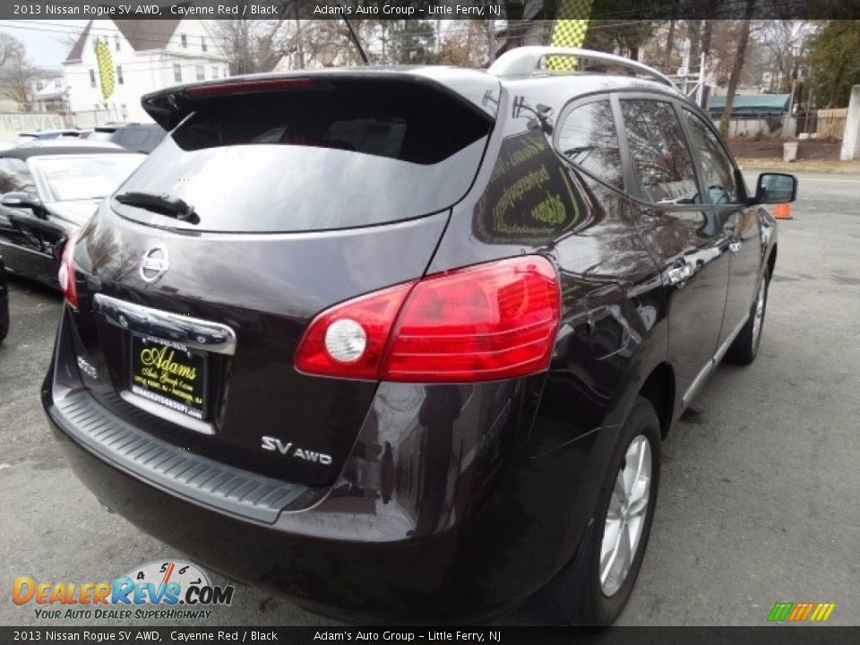 2013 Nissan Rogue SV AWD Cayenne Red / Black Photo #7