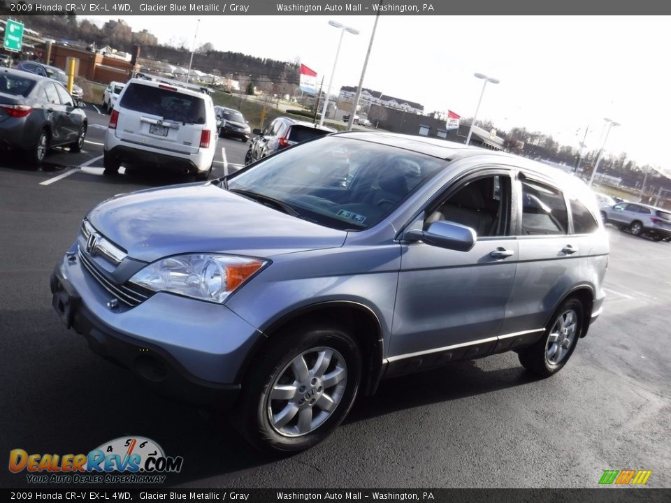 2009 Honda CR-V EX-L 4WD Glacier Blue Metallic / Gray Photo #6