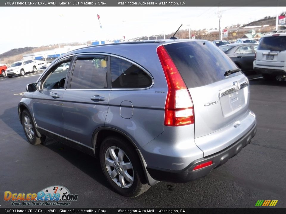 2009 Honda CR-V EX-L 4WD Glacier Blue Metallic / Gray Photo #8