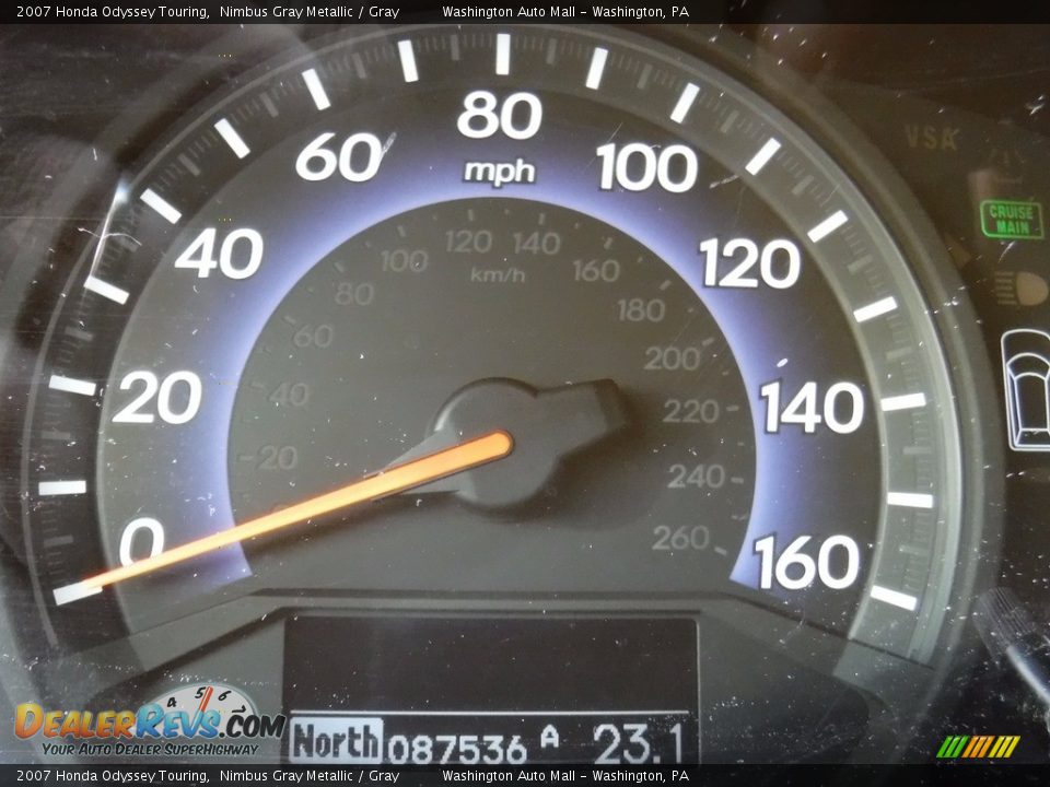 2007 Honda Odyssey Touring Nimbus Gray Metallic / Gray Photo #28