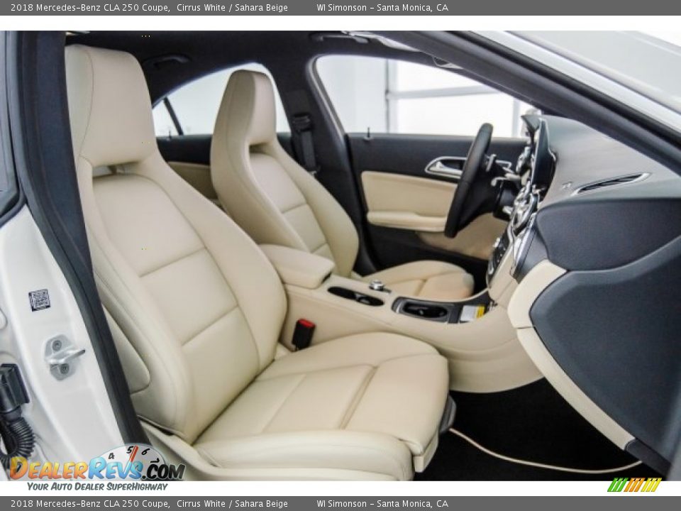 2018 Mercedes-Benz CLA 250 Coupe Cirrus White / Sahara Beige Photo #2