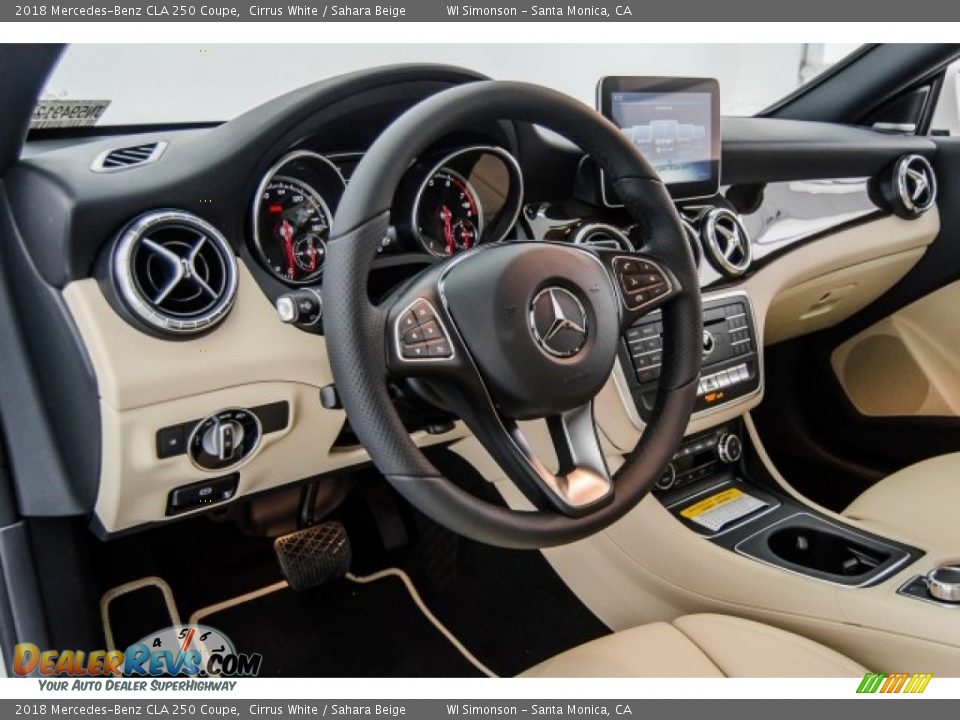 2018 Mercedes-Benz CLA 250 Coupe Cirrus White / Sahara Beige Photo #6