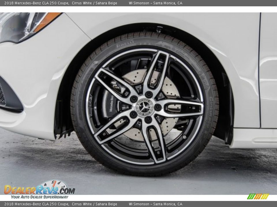 2018 Mercedes-Benz CLA 250 Coupe Cirrus White / Sahara Beige Photo #9
