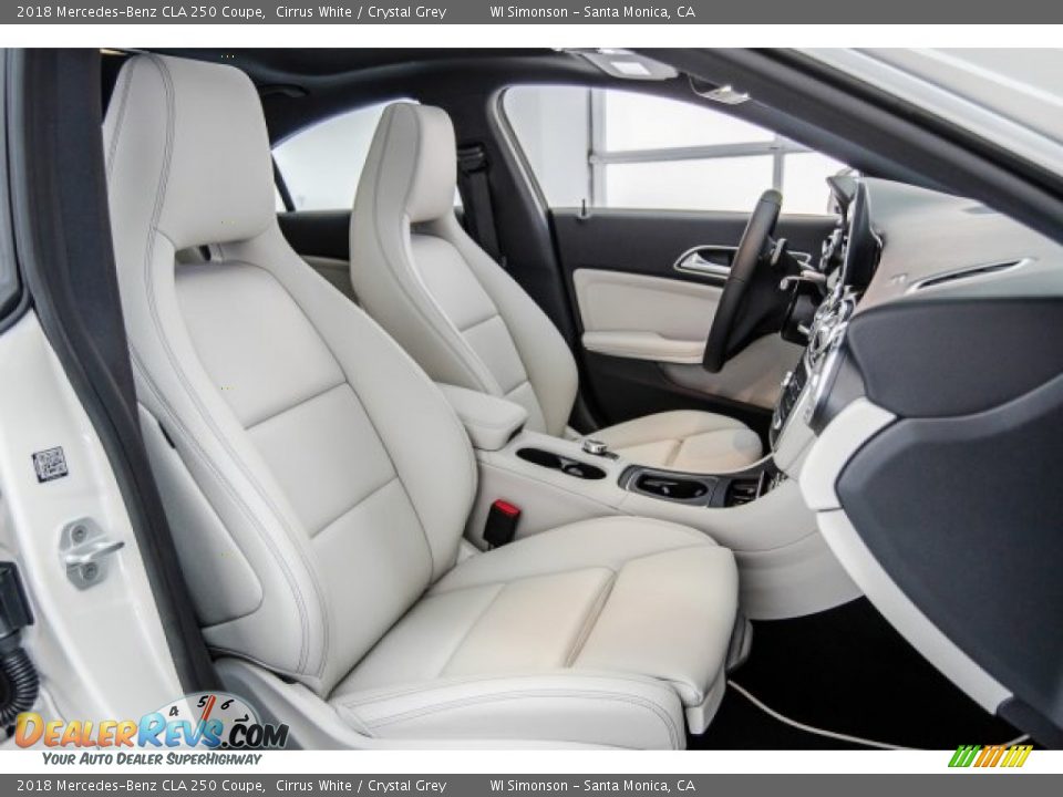 2018 Mercedes-Benz CLA 250 Coupe Cirrus White / Crystal Grey Photo #2
