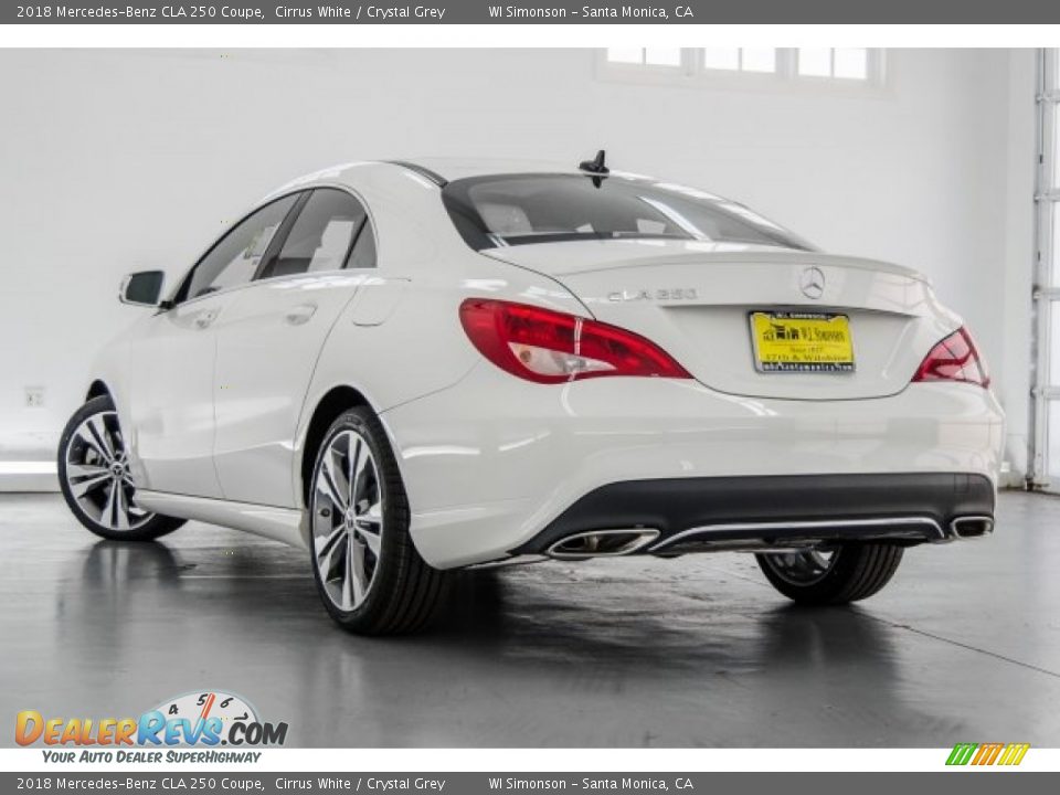 2018 Mercedes-Benz CLA 250 Coupe Cirrus White / Crystal Grey Photo #3