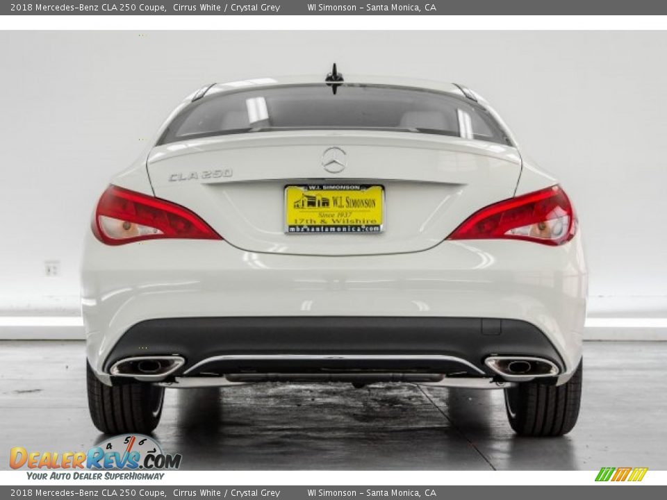 2018 Mercedes-Benz CLA 250 Coupe Cirrus White / Crystal Grey Photo #4