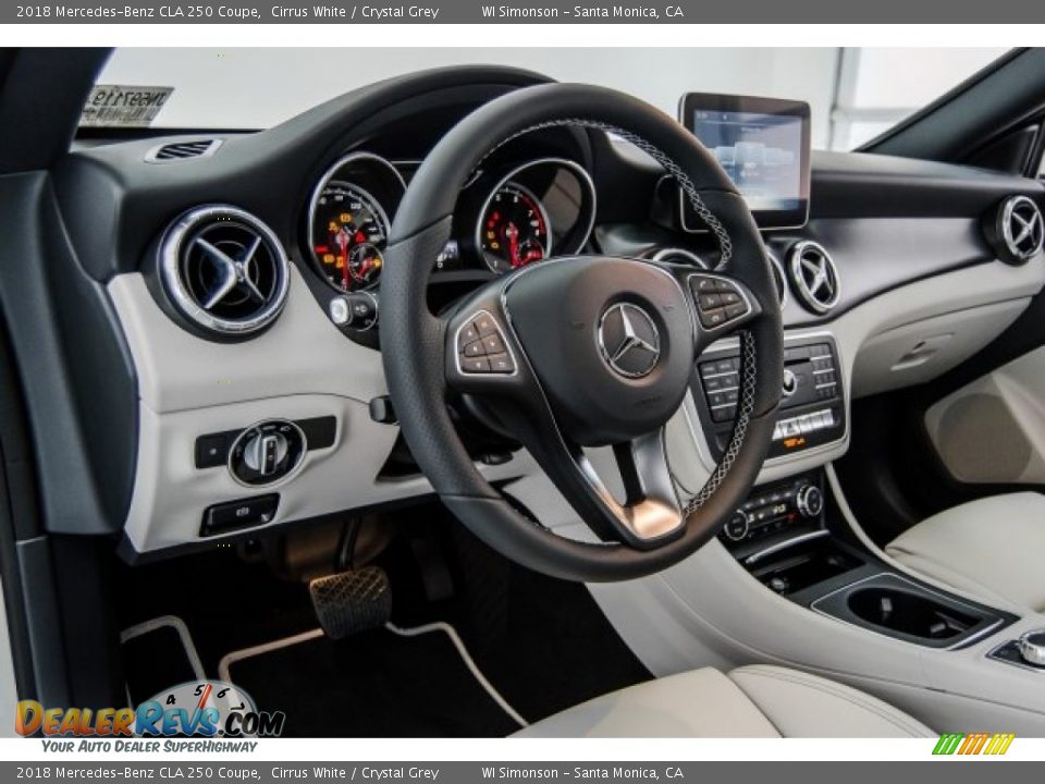 2018 Mercedes-Benz CLA 250 Coupe Cirrus White / Crystal Grey Photo #6