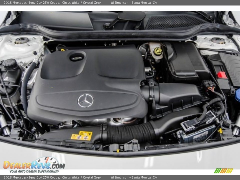 2018 Mercedes-Benz CLA 250 Coupe Cirrus White / Crystal Grey Photo #8