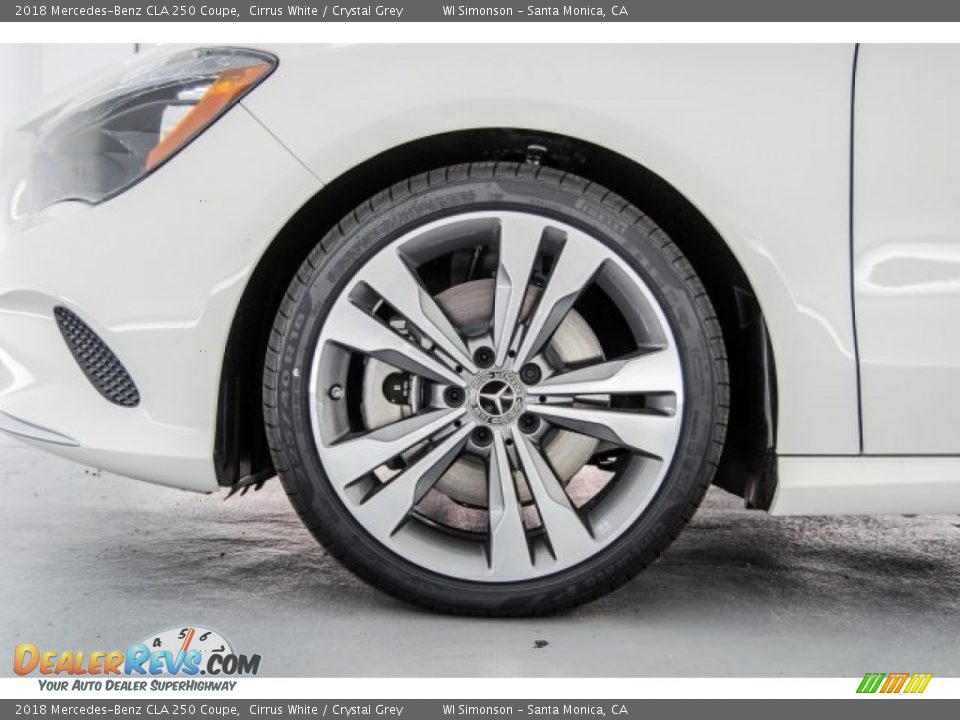 2018 Mercedes-Benz CLA 250 Coupe Cirrus White / Crystal Grey Photo #9