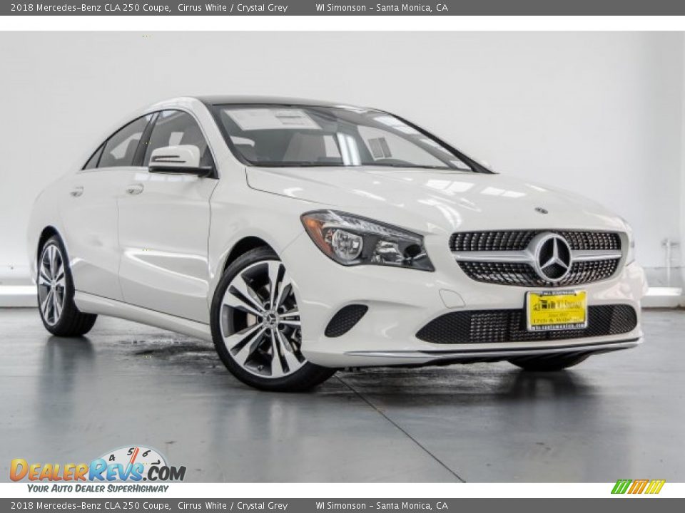 2018 Mercedes-Benz CLA 250 Coupe Cirrus White / Crystal Grey Photo #12