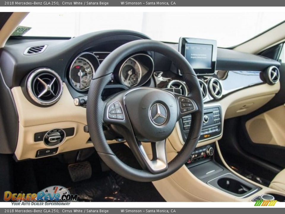 2018 Mercedes-Benz GLA 250 Cirrus White / Sahara Beige Photo #6