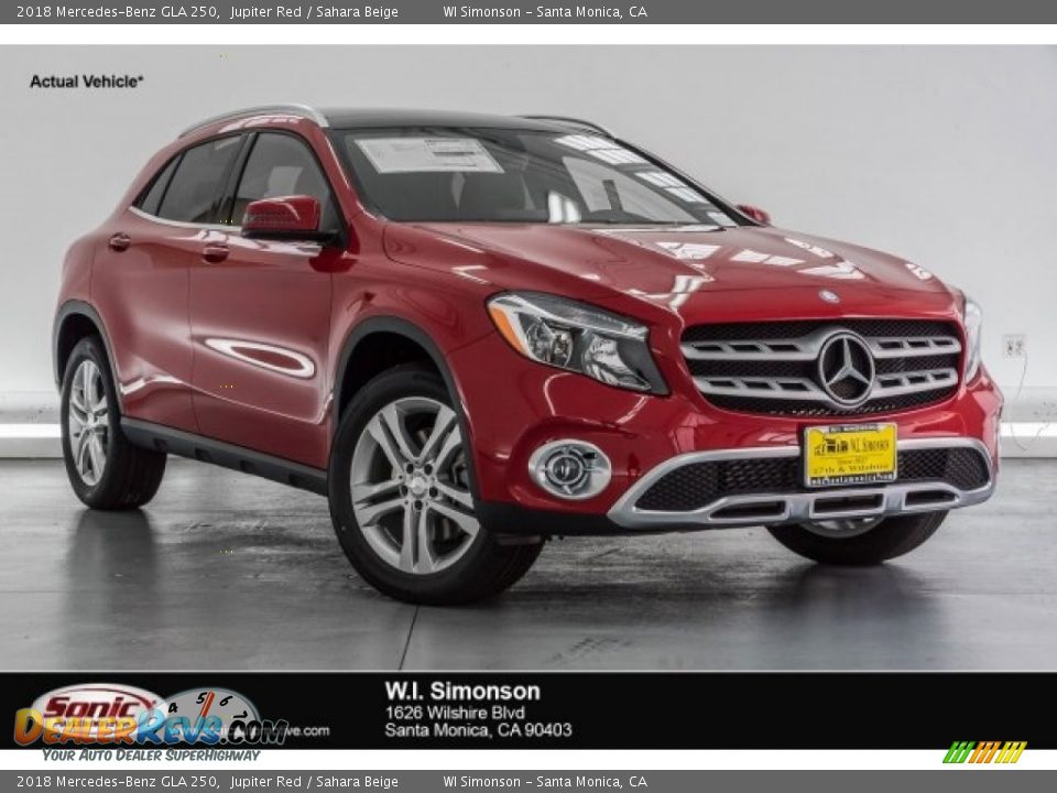 2018 Mercedes-Benz GLA 250 Jupiter Red / Sahara Beige Photo #1