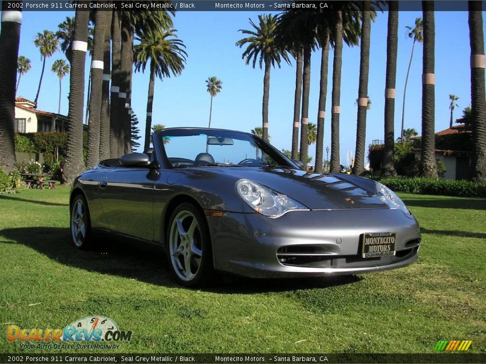 2002 Porsche 911 Carrera Cabriolet Seal Grey Metallic / Black Photo #1