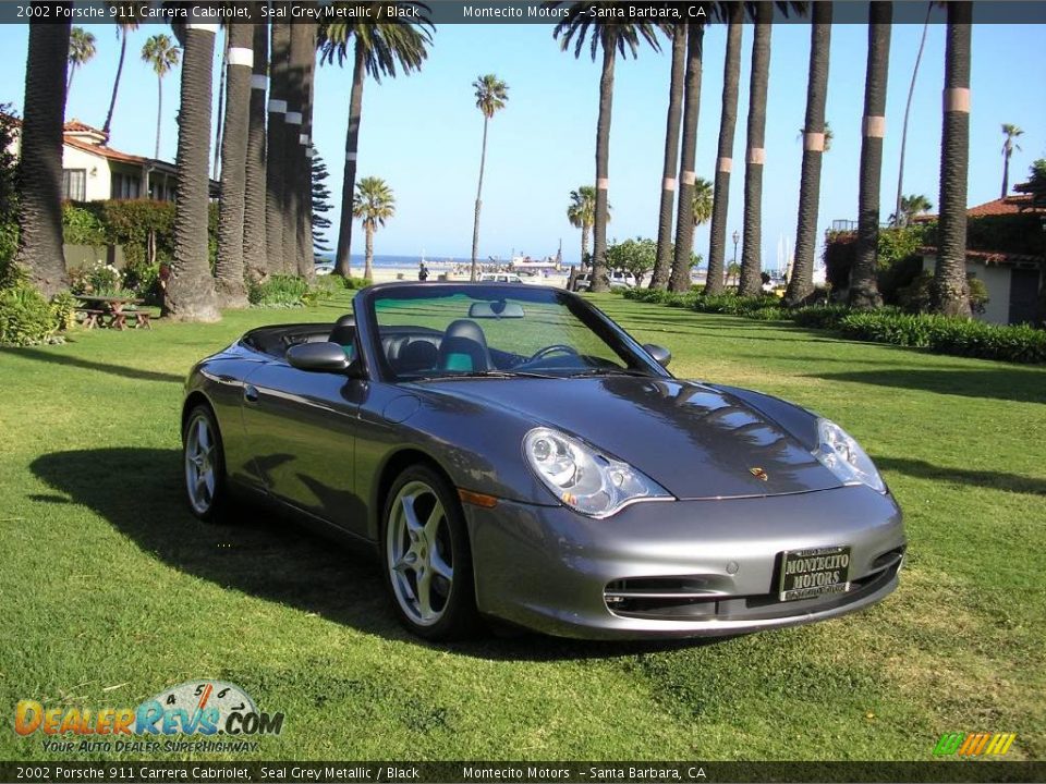 2002 Porsche 911 Carrera Cabriolet Seal Grey Metallic / Black Photo #2