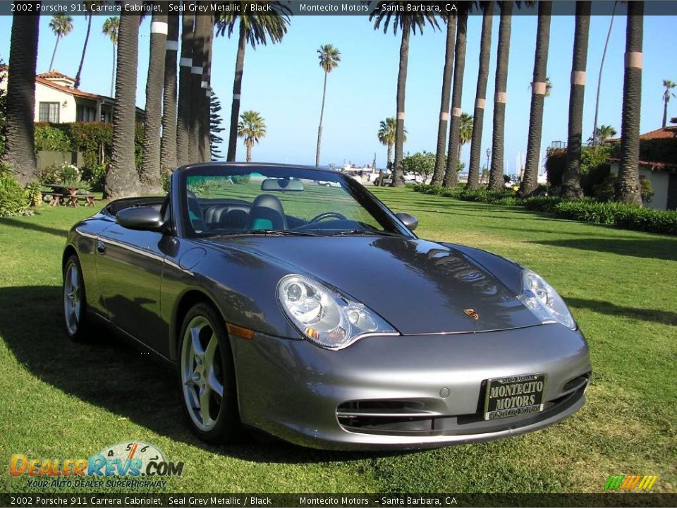 2002 Porsche 911 Carrera Cabriolet Seal Grey Metallic / Black Photo #3