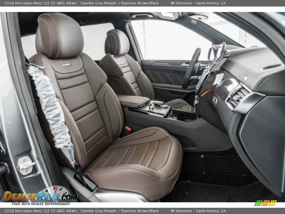 Espresso Brown/Black Interior - 2018 Mercedes-Benz GLS 63 AMG 4Matic Photo #7