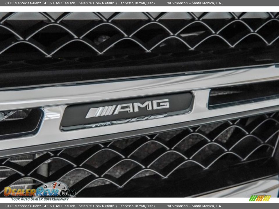 2018 Mercedes-Benz GLS 63 AMG 4Matic Selenite Grey Metallic / Espresso Brown/Black Photo #32