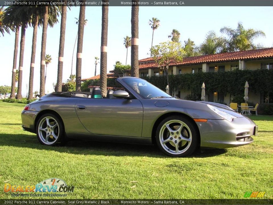 2002 Porsche 911 Carrera Cabriolet Seal Grey Metallic / Black Photo #7