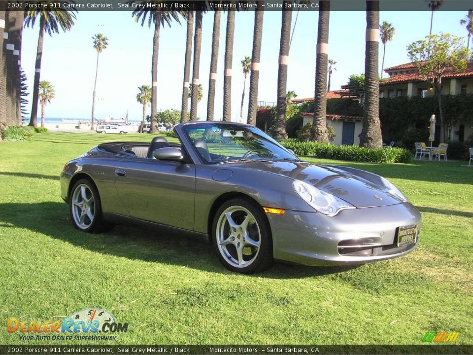 2002 Porsche 911 Carrera Cabriolet Seal Grey Metallic / Black Photo #8