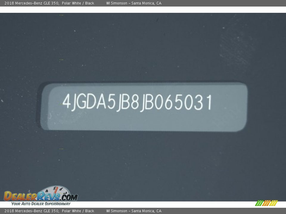 2018 Mercedes-Benz GLE 350 Polar White / Black Photo #10