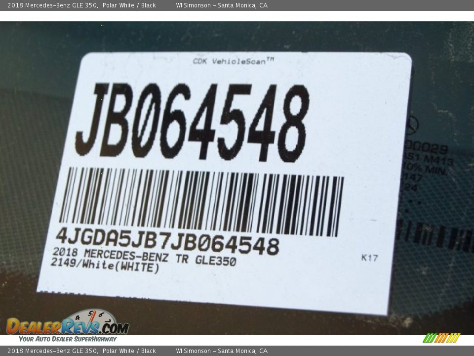 2018 Mercedes-Benz GLE 350 Polar White / Black Photo #10
