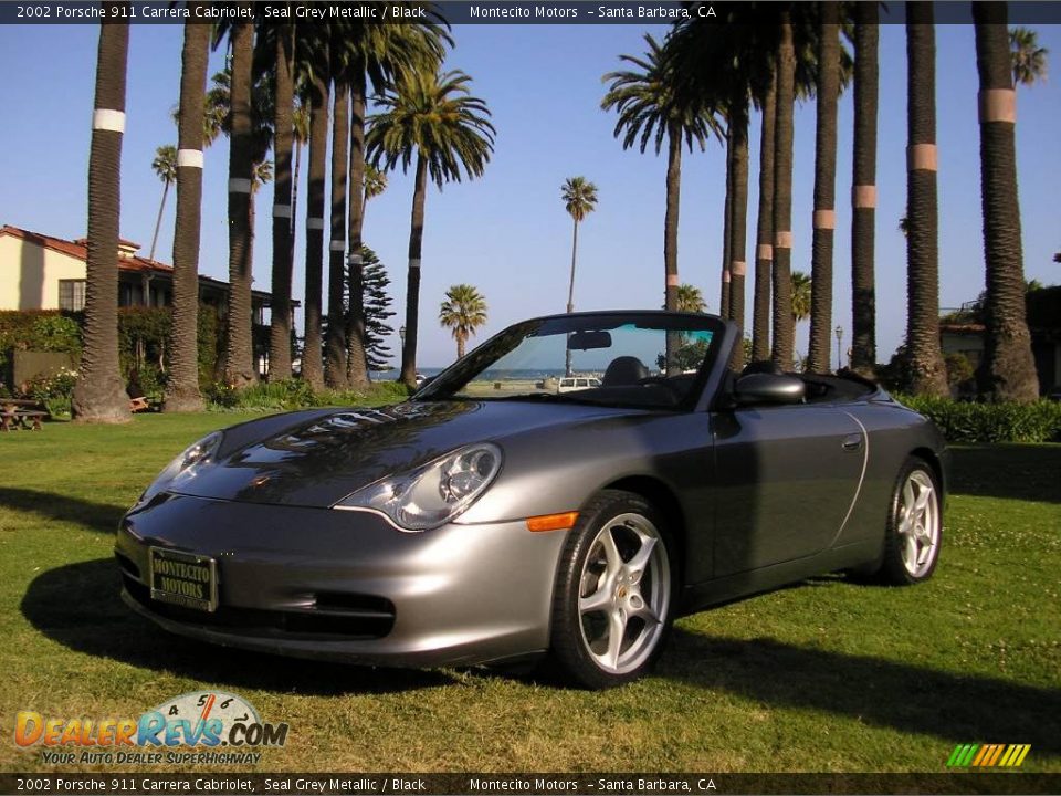 2002 Porsche 911 Carrera Cabriolet Seal Grey Metallic / Black Photo #12