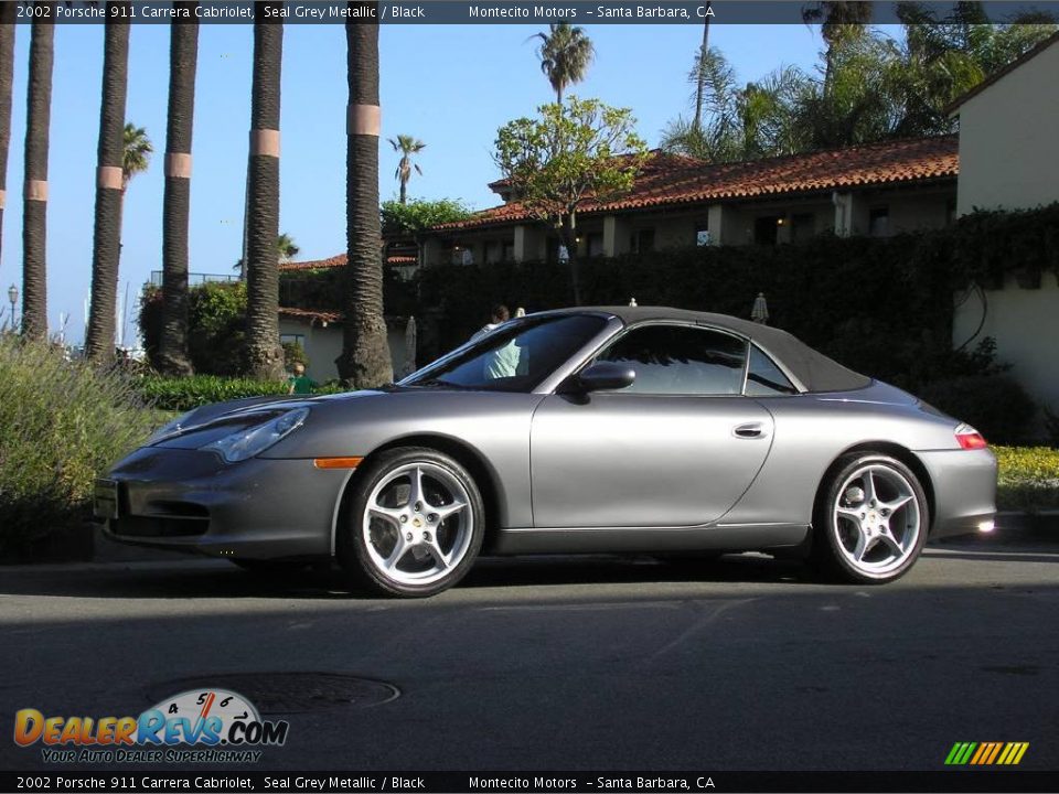 2002 Porsche 911 Carrera Cabriolet Seal Grey Metallic / Black Photo #13