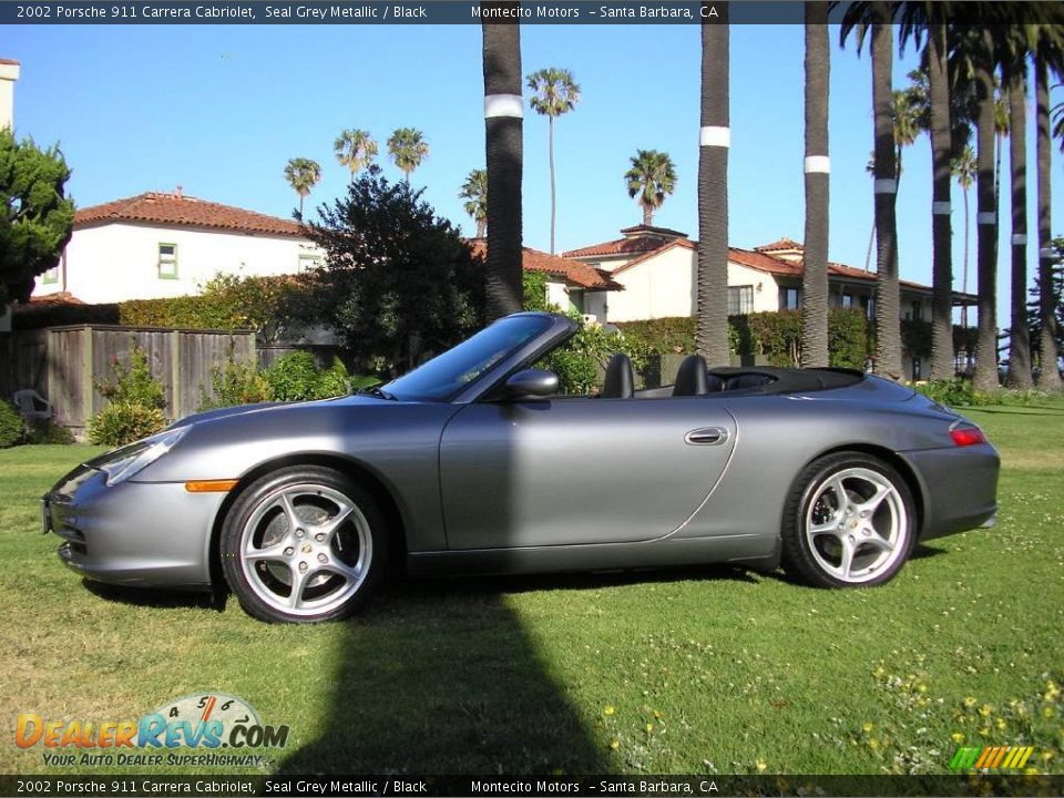2002 Porsche 911 Carrera Cabriolet Seal Grey Metallic / Black Photo #18