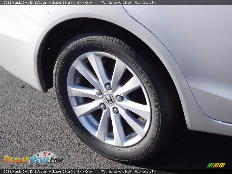 2012 Honda Civic EX-L Sedan Alabaster Silver Metallic / Gray Photo #3