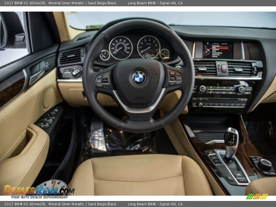 2017 BMW X3 sDrive28i Mineral Silver Metallic / Sand Beige/Black Photo #4