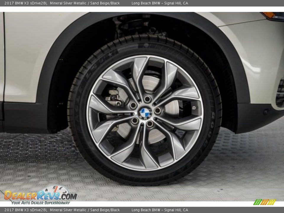 2017 BMW X3 sDrive28i Mineral Silver Metallic / Sand Beige/Black Photo #8
