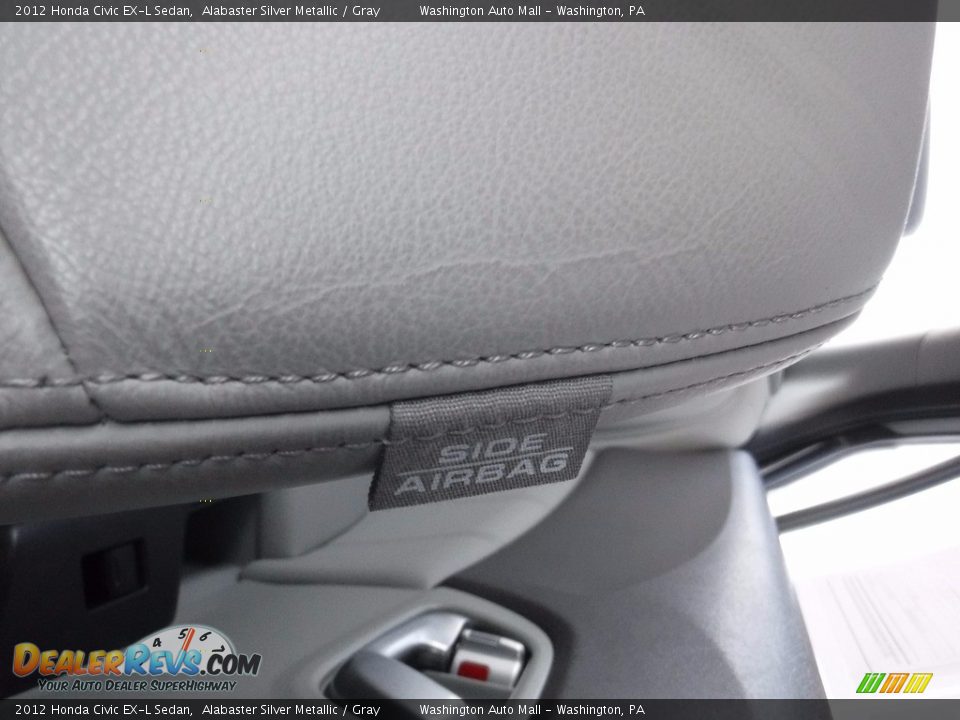 2012 Honda Civic EX-L Sedan Alabaster Silver Metallic / Gray Photo #15