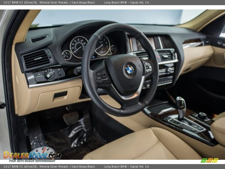 2017 BMW X3 sDrive28i Mineral Silver Metallic / Sand Beige/Black Photo #15