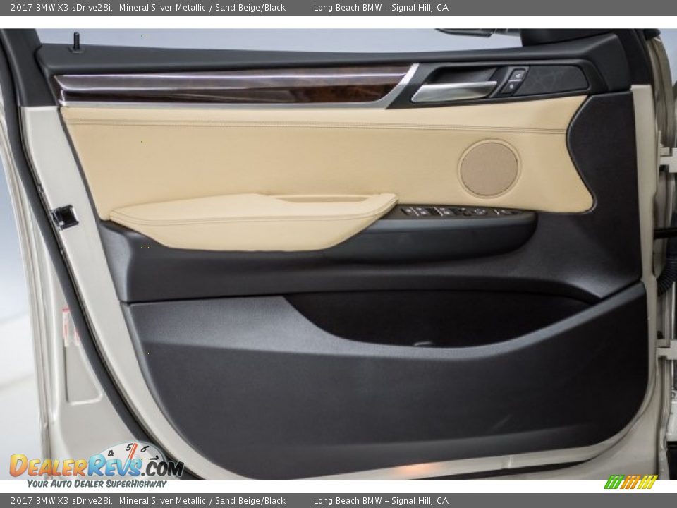 2017 BMW X3 sDrive28i Mineral Silver Metallic / Sand Beige/Black Photo #19