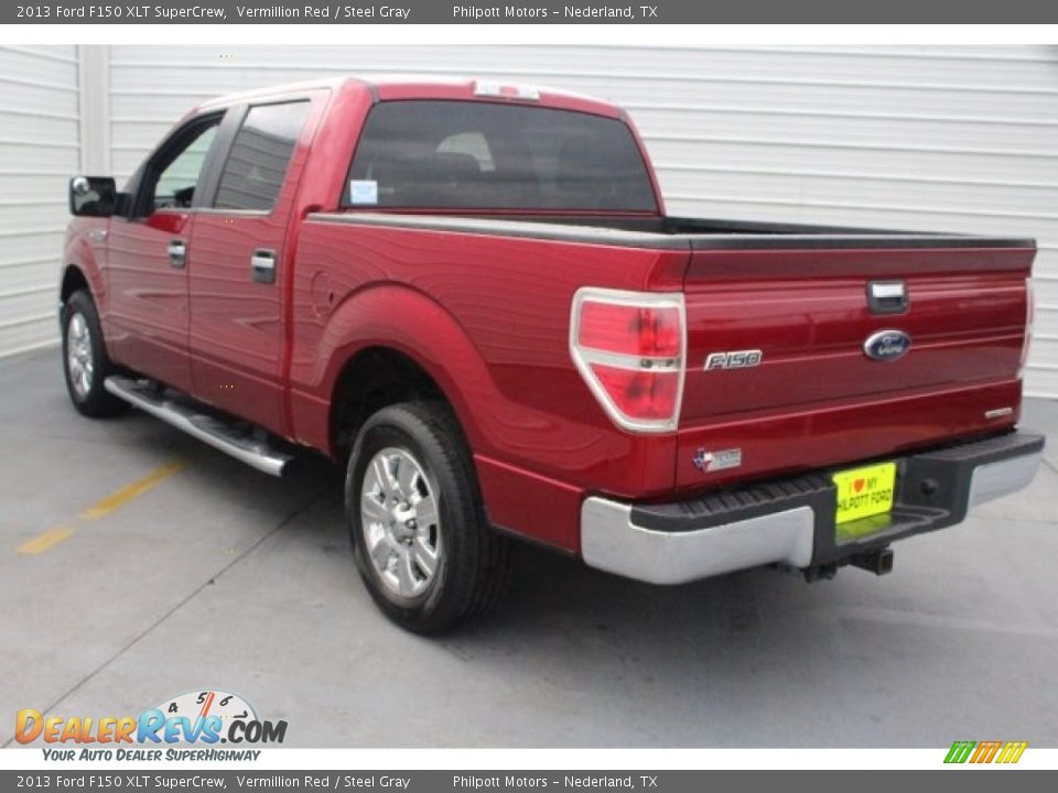 2013 Ford F150 XLT SuperCrew Vermillion Red / Steel Gray Photo #9