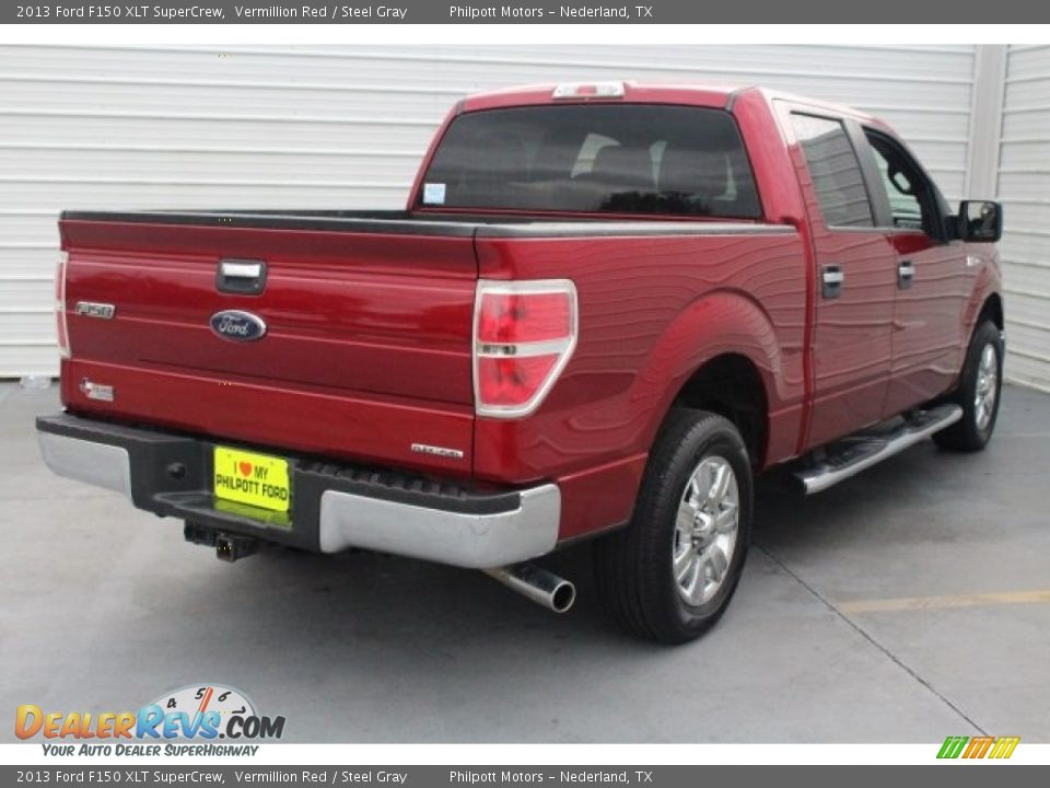 2013 Ford F150 XLT SuperCrew Vermillion Red / Steel Gray Photo #11