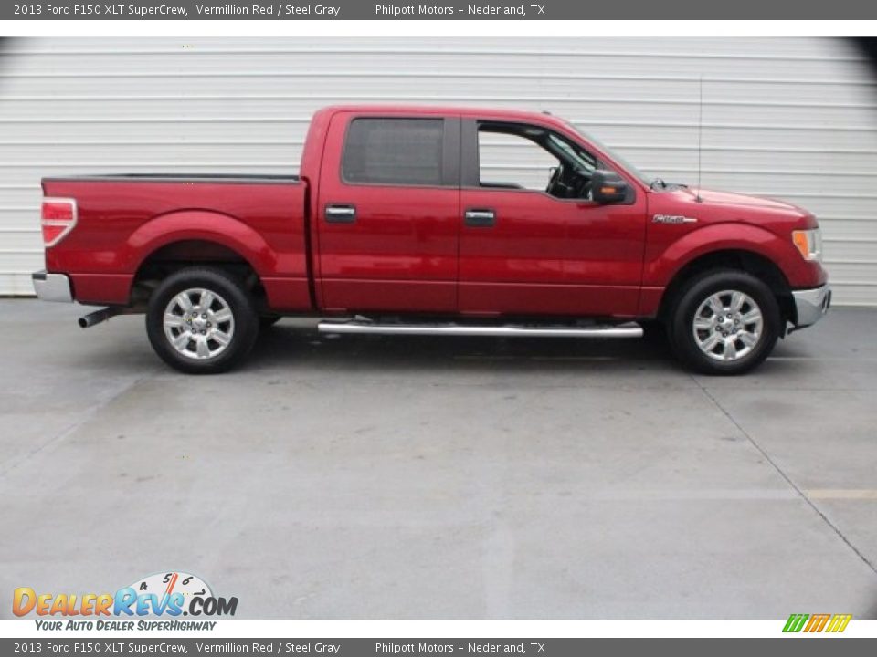 2013 Ford F150 XLT SuperCrew Vermillion Red / Steel Gray Photo #12