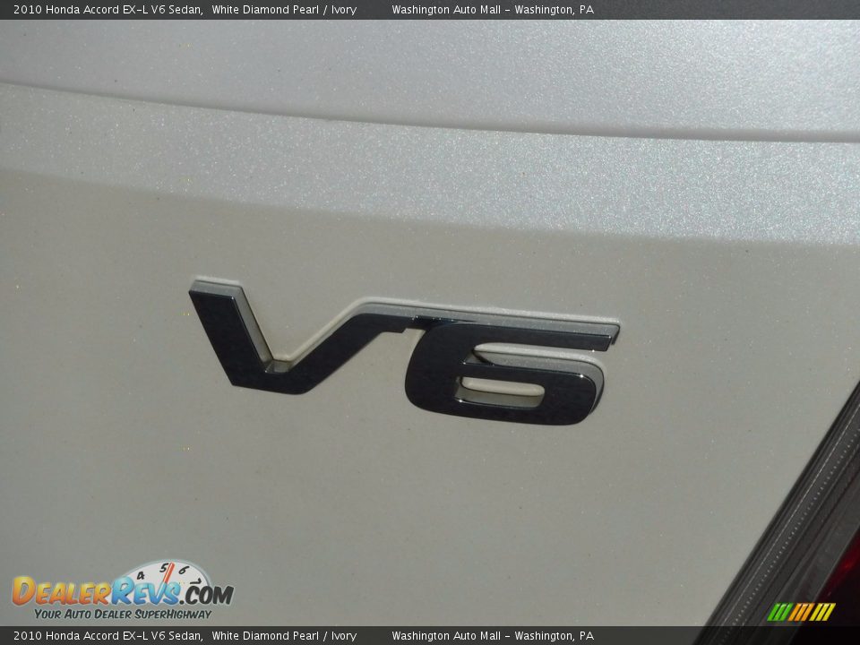2010 Honda Accord EX-L V6 Sedan White Diamond Pearl / Ivory Photo #10