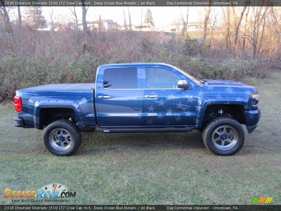 2018 Chevrolet Silverado 1500 LTZ Crew Cab 4x4 Deep Ocean Blue Metallic / Jet Black Photo #2